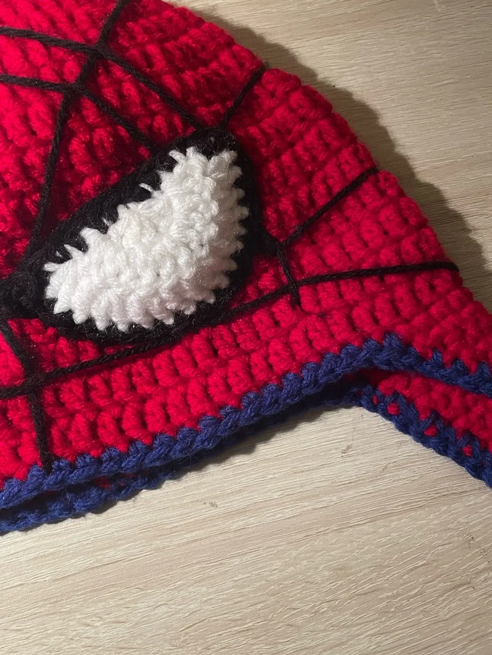 Spider-Man Red Crochet Beanie Hat